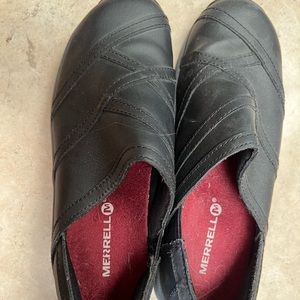 Merrell Jovilee Women’s Black Leather Shoe Slip-on Comfort. Size 8.
